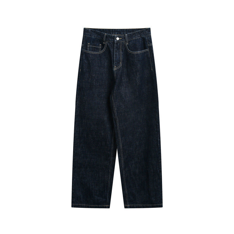 Damen High‑Waist Straight‑Leg Raw‑Denimjeans mit Relaxed‑Fit und Five‑Pocket‑Design Drune
