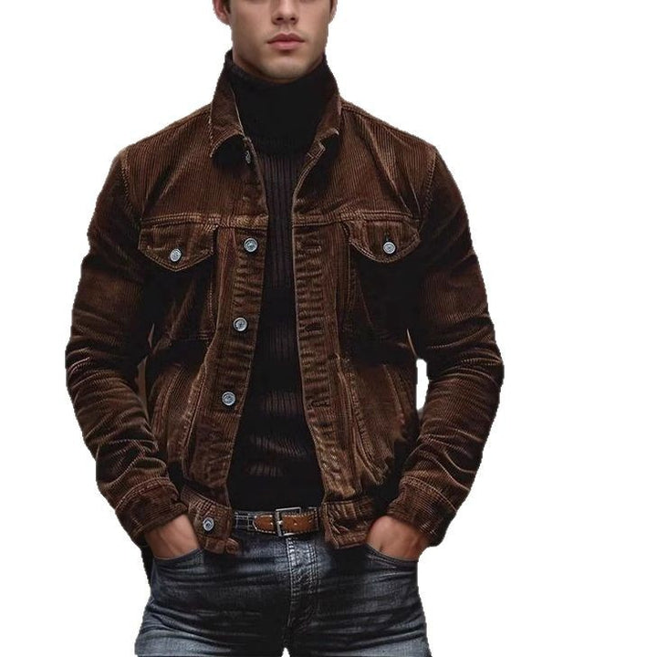 Herren Cordjacke im modernen Design mit praktischen Brusttaschen Drune