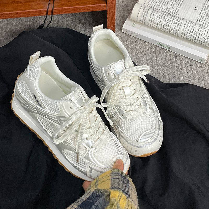 Damen Leichte Mesh-Lauf- und Freizeit-Sneaker mit profilierter Gummilaufsohle Drune