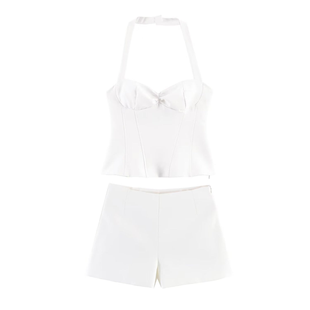 Damen Kombination aus kurzem Oberteil und Shorts Drune