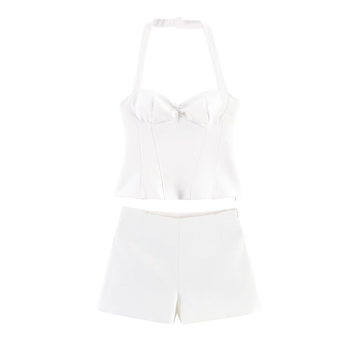 Damen Kombination aus kurzem Oberteil und Shorts Drune