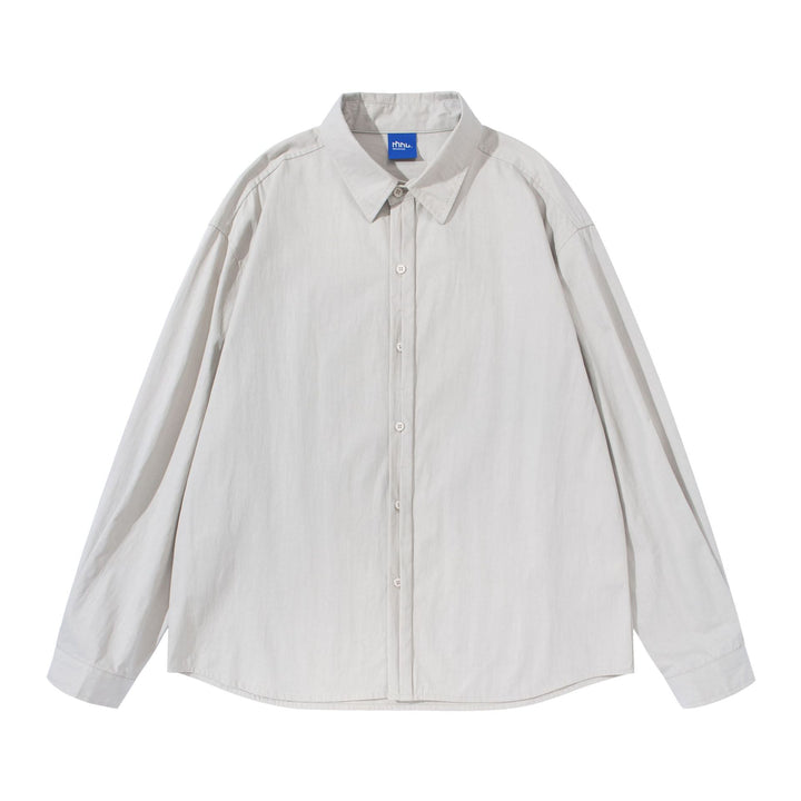 Unisex Boxy-Baumwollmix Hemd im Oversize-Schnitt mit Kentkragen Drune