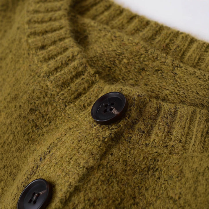 Damen Bouclé-Pullover mit Henley-Knopfleiste und Raglanärmeln Drune