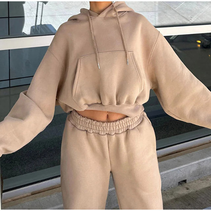 Damen Oversized Hoodie mit elastischem Bund Drune