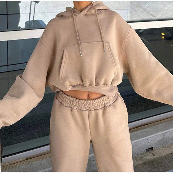 Damen Oversized Hoodie mit elastischem Bund Drune