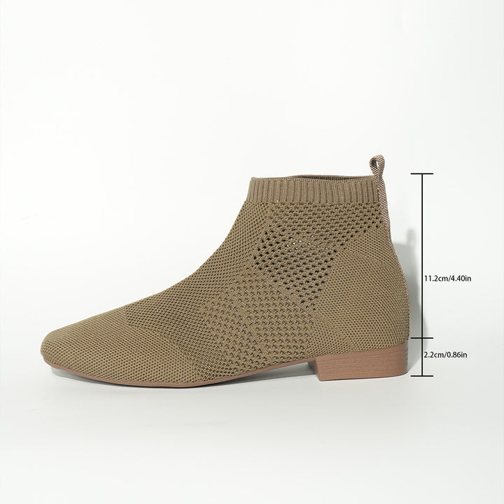 Damen nan gestrickte Sock-Boots mit elastischem Schaft, gepolsterter Innensohle und rutschfester Leichtsohle Drune