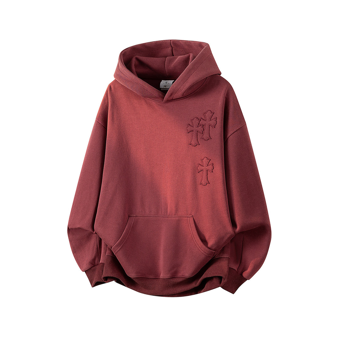 Unisex Oversize Kapuzenpullover mit handschriftlichem Grafik-Print, Kängurutasche & geripptem Saum Drune