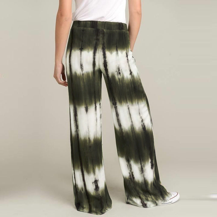 Damen Weite Stoffhose mit einzigartigem Batikdesign Drune