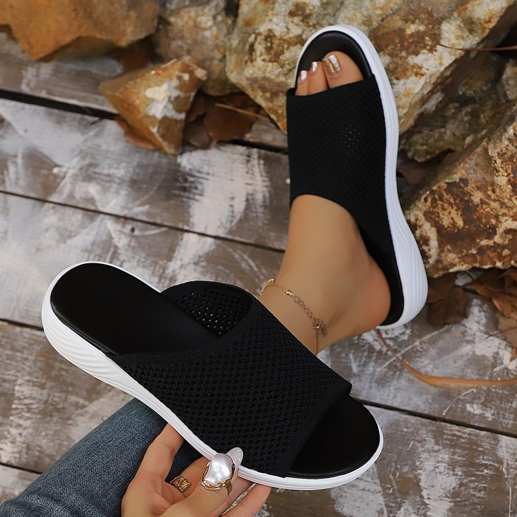 Damen Wellness-Sandalen mit atmungsaktivem Mesh-Obermaterial und rutschfester Sohle Drune