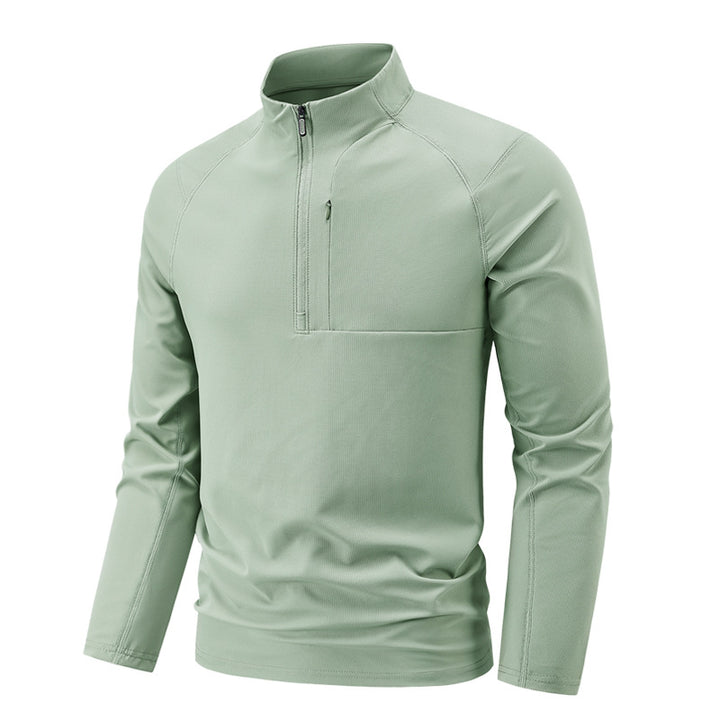Herren technischer Thermo-Halbzip-Pullover mit Stehkragen und Brustreißverschlusstasche Drune