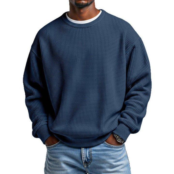 Herren Bequemer Sweatpullover mit Waffelstruktur Drune