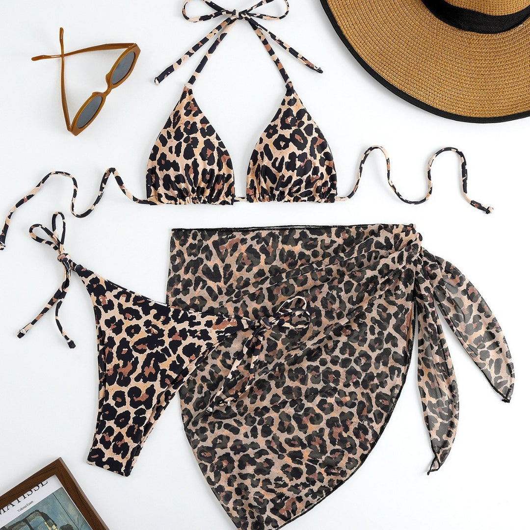 Damen Triangel-Bikini mit floralem Muster und zartem Cover-Up Drune