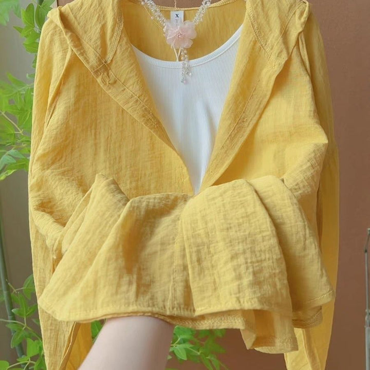 Damen leichte Sommerjacke mit Rüschendesign Drune
