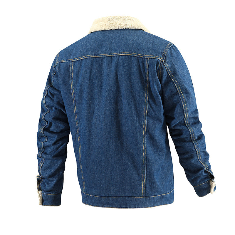 Herren Denim-Jacke mit sherpa Futter Drune
