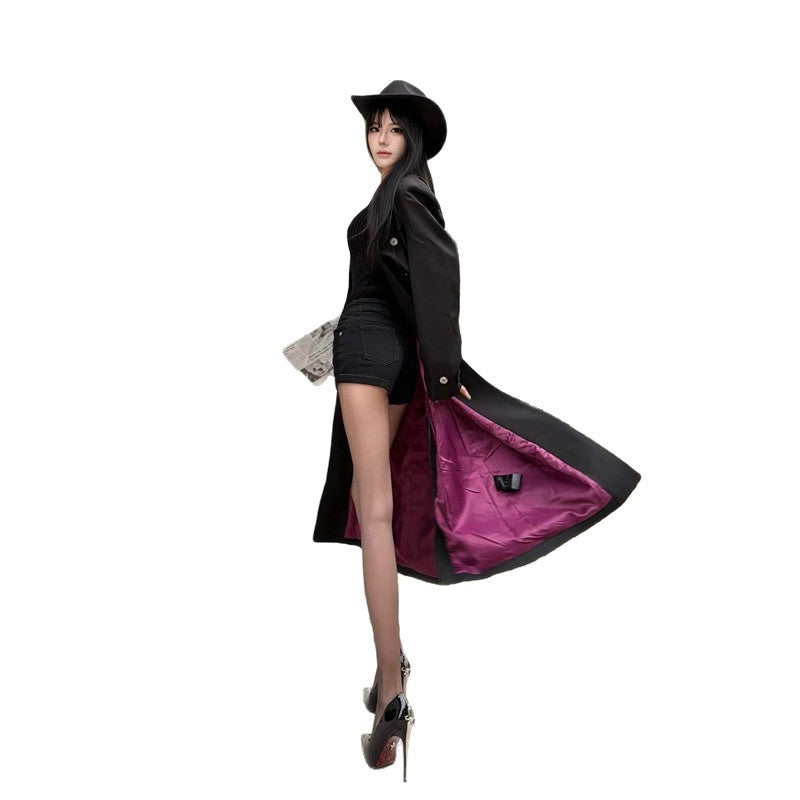 Damen Elegante Lack-Pumps mit spitzer Spitze, Stiletto-Absatz und dekorativem Fersenriemen Drune