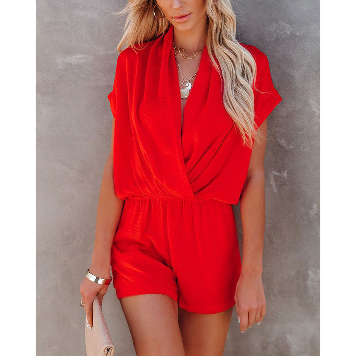 Drune | Frühling Sommer Sexy V-Ausschnitt Lockere Bequeme Overalls Zuhause Multi Farbe Einteilige Kleidung Frauen