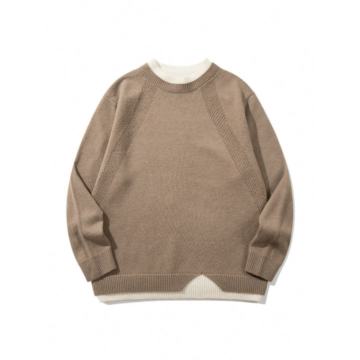 Unisex Feinstrickpullover mit Raglannaht und dreieckigem Saumbesatz Drune