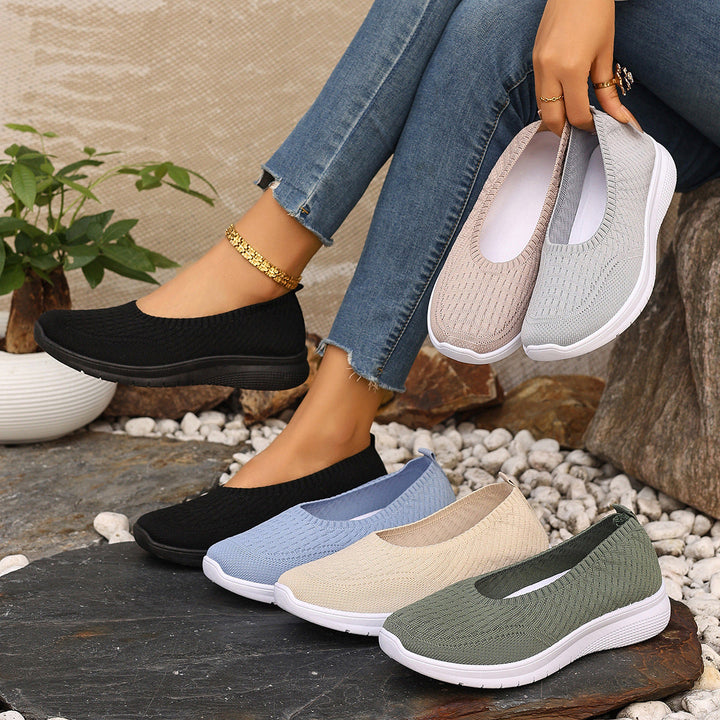 Damen Elastische Slip-On Sneakers mit Komfortsohle Drune