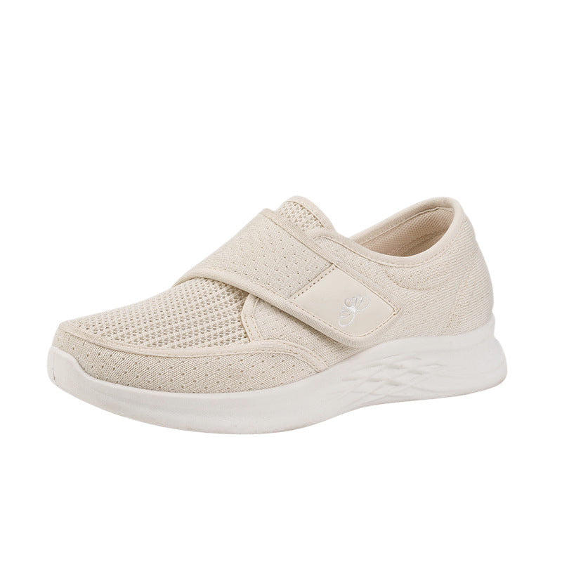 Damen sportliche und atmungsaktive Slipper mit Klettverschluss Drune