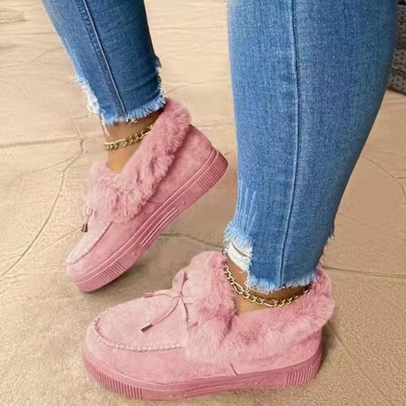 Damen Sneakers mit kuscheligem Fellkragen Drune