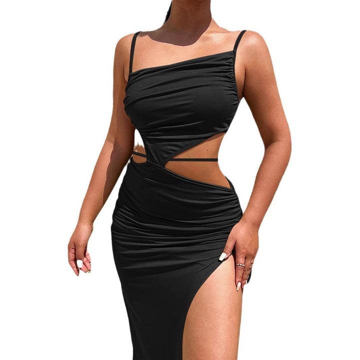 Damen Set mit Cropped Top und Maxirock mit Raffung Drune