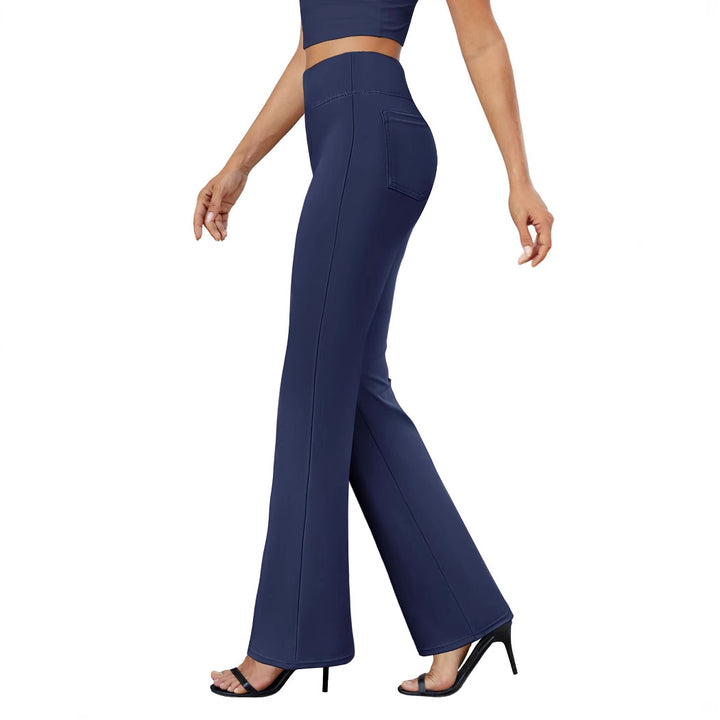 Damen Hochtaillierte Bootcut-Hosen Drune
