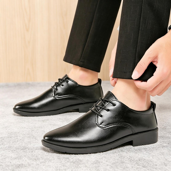 Herren Klassische Lederschnürschuhe Drune