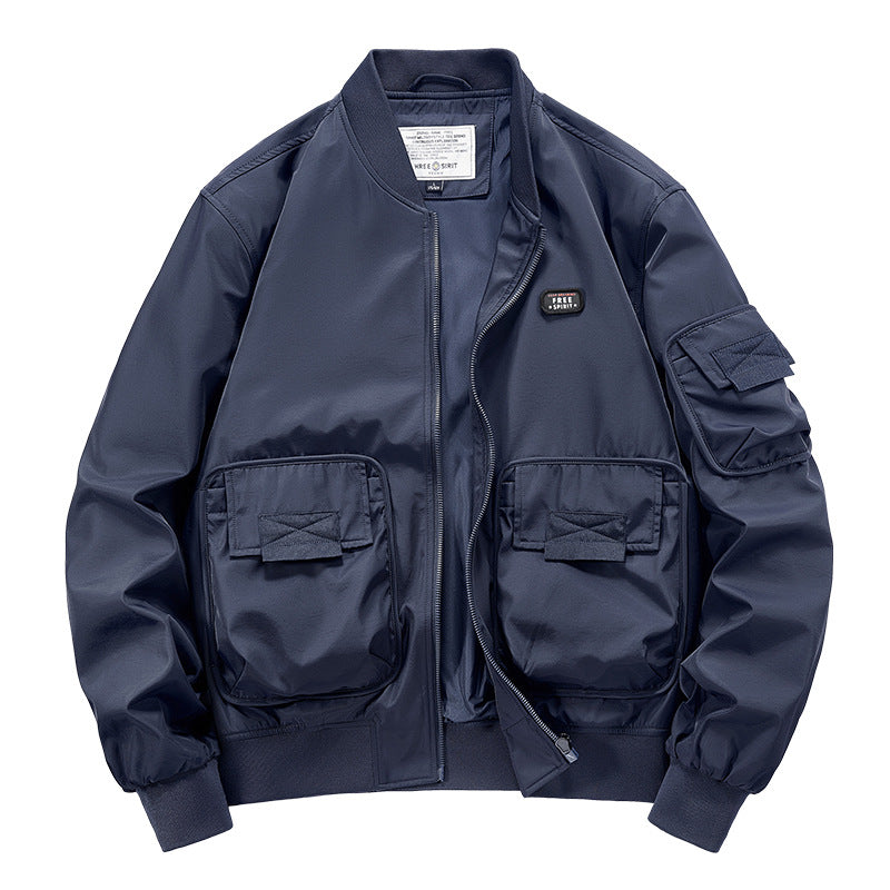Men's  rugged multi-pocket nylon bomber jacket Drune