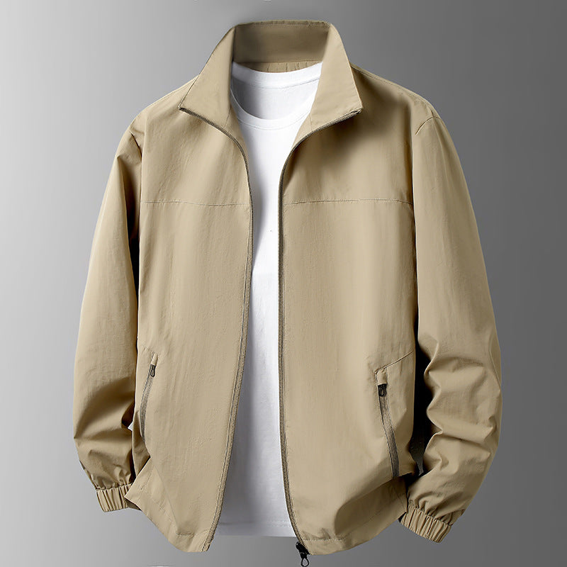 Herren Leichte Übergangsjacke mit hohem Kragen und praktischen Taschen Drune