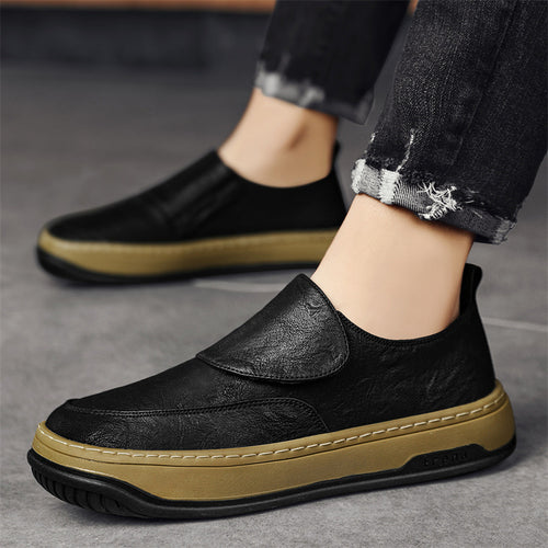 Herren Slip-On Sneaker mit Klettverschluss und dicker Plateausohle Drune