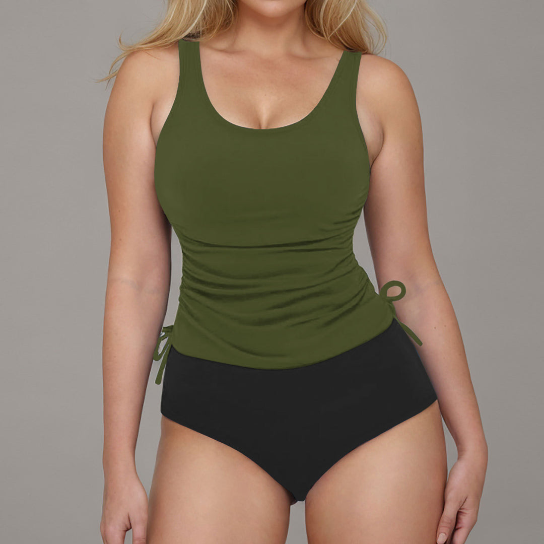 Damen Sportlicher Badeanzug mit floralem Design Drune