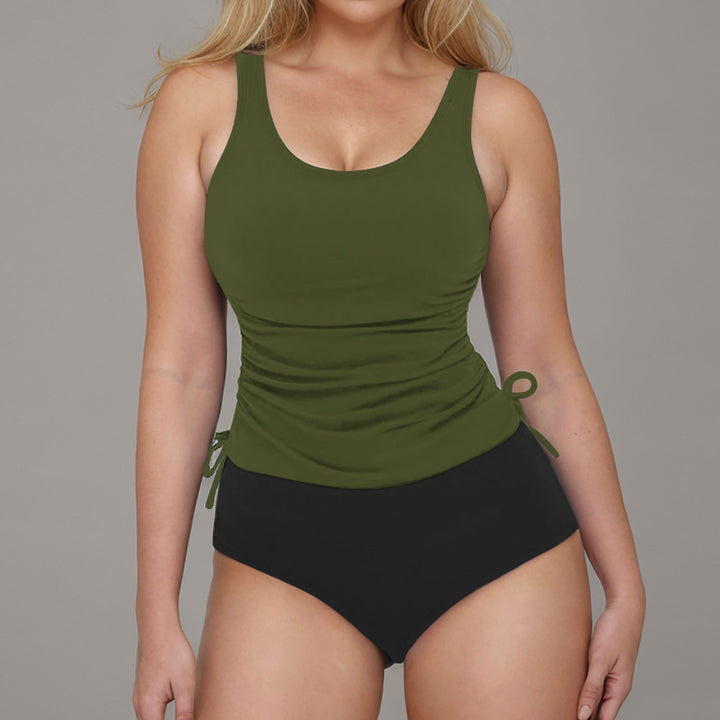 Damen Sportlicher Badeanzug mit floralem Design Drune