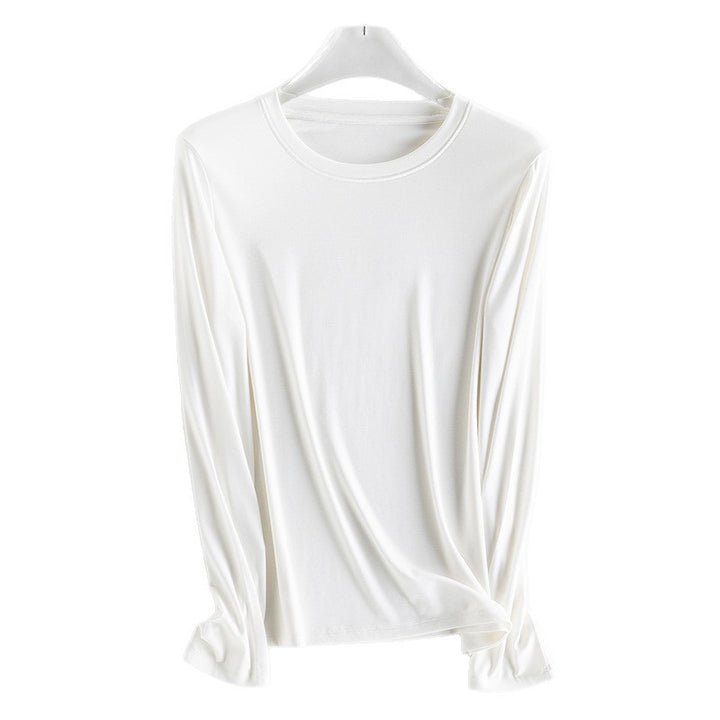 Damen Feines Longsleeve aus elastischem Modal-Jersey mit Rundhalsausschnitt und figurumspielendem Fall Drune