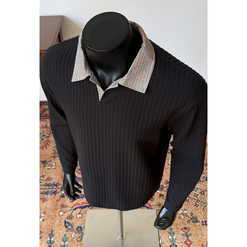 Herren Modischer Strickpullover mit strukturiertem Design Drune