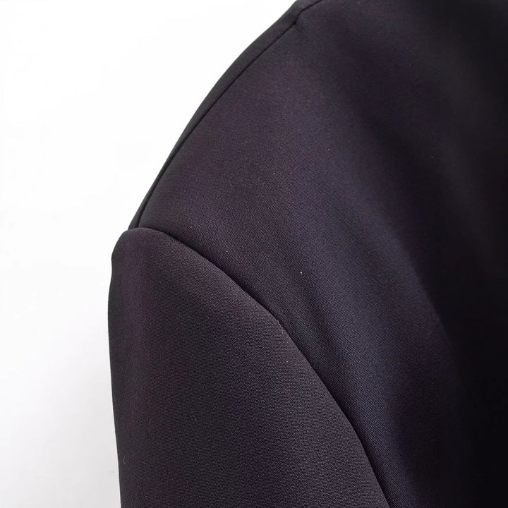 Damen Kurzer Blazer mit angenähter Schluppen‑Krawatte und Pattentaschen Drune