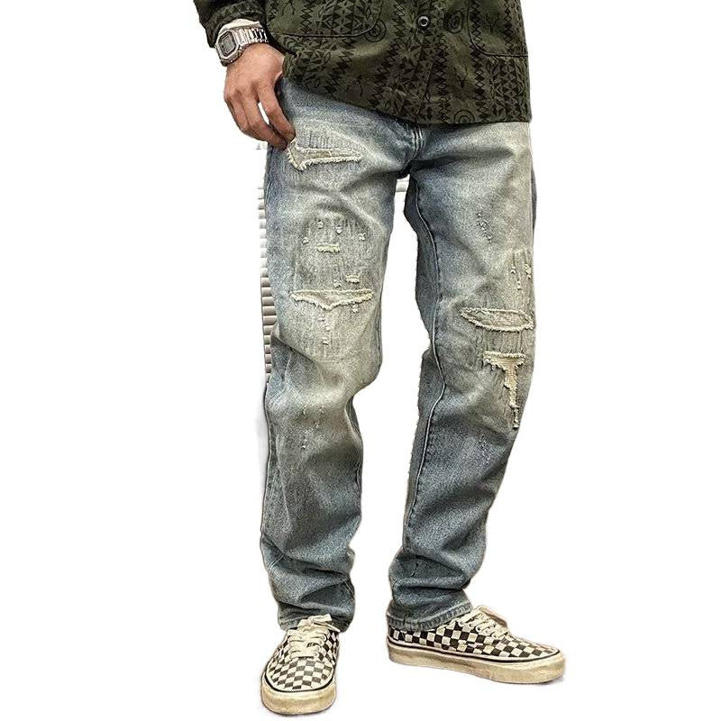 Herren Trendige Distressed Jeans Drune
