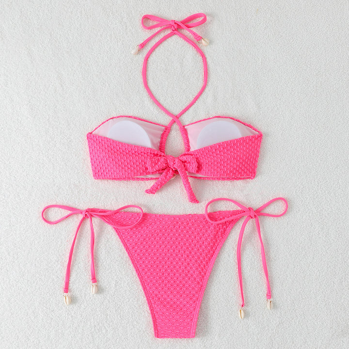 Damen Bikini-Set mit innovativem Bindemuster und modischem Cut-Out Drune