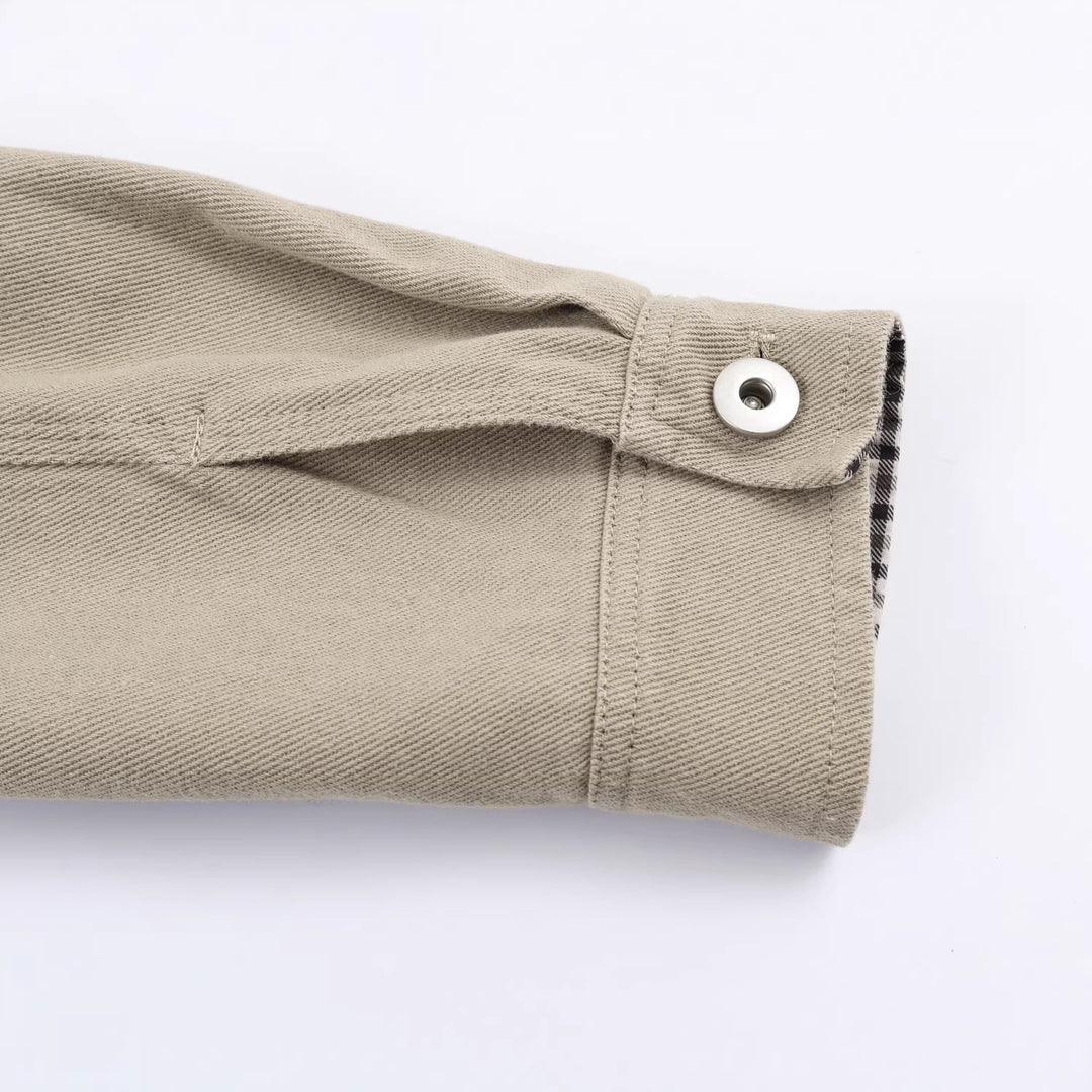 Damen Kurzblouson im Worker‑Look mit Cordkragen und Reißverschlusstasche Drune