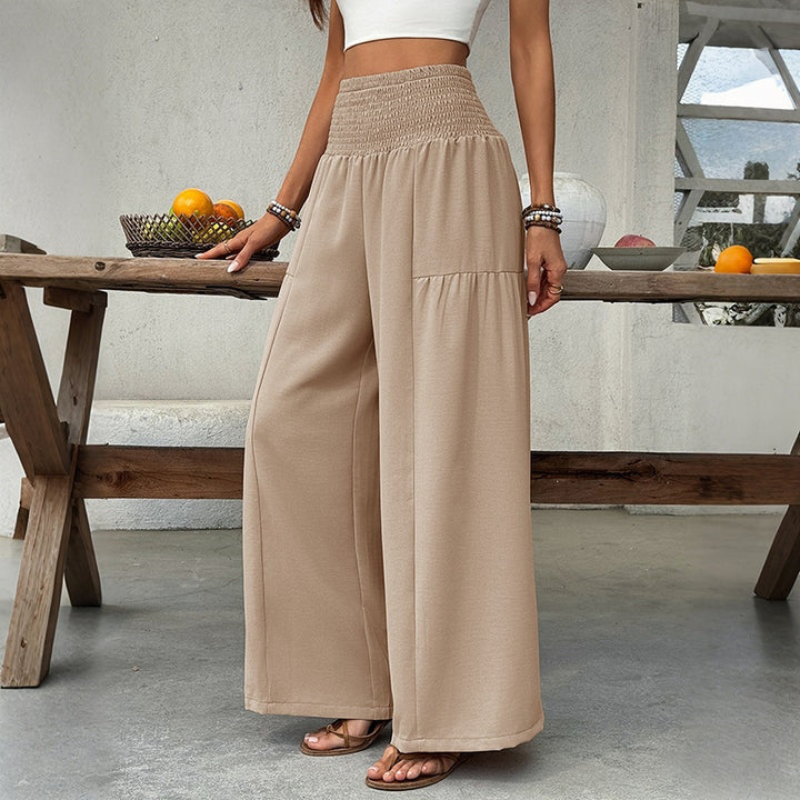 Damen Leichte Culotte-Hose mit elastischem Smokbund, weitem Bein und fließendem Sommerjersey Drune