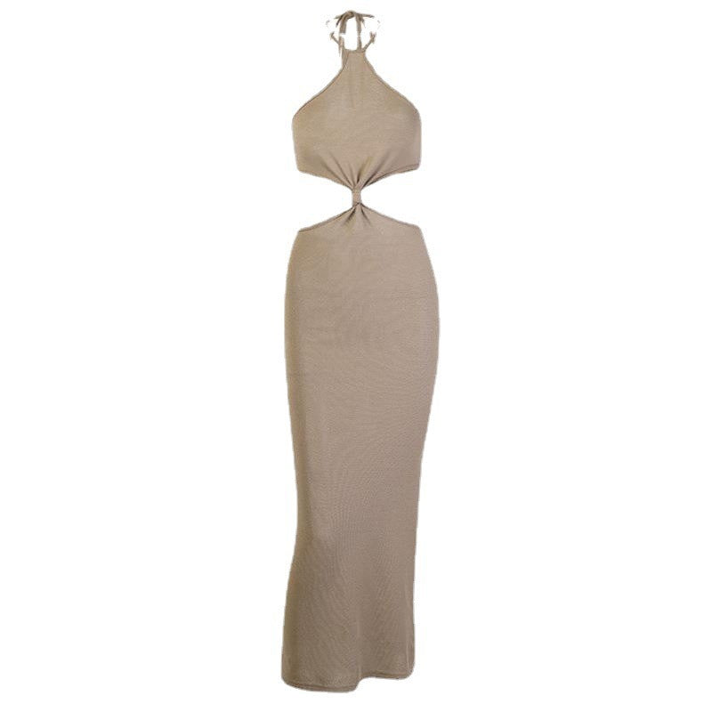 Damen Maxikleid mit cut-out Design und eleganter Knotendetail Drune