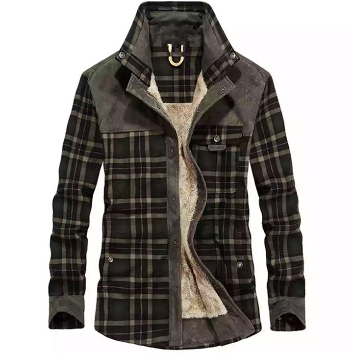 Herren Fleecegefütterte Flanelljacke Drune