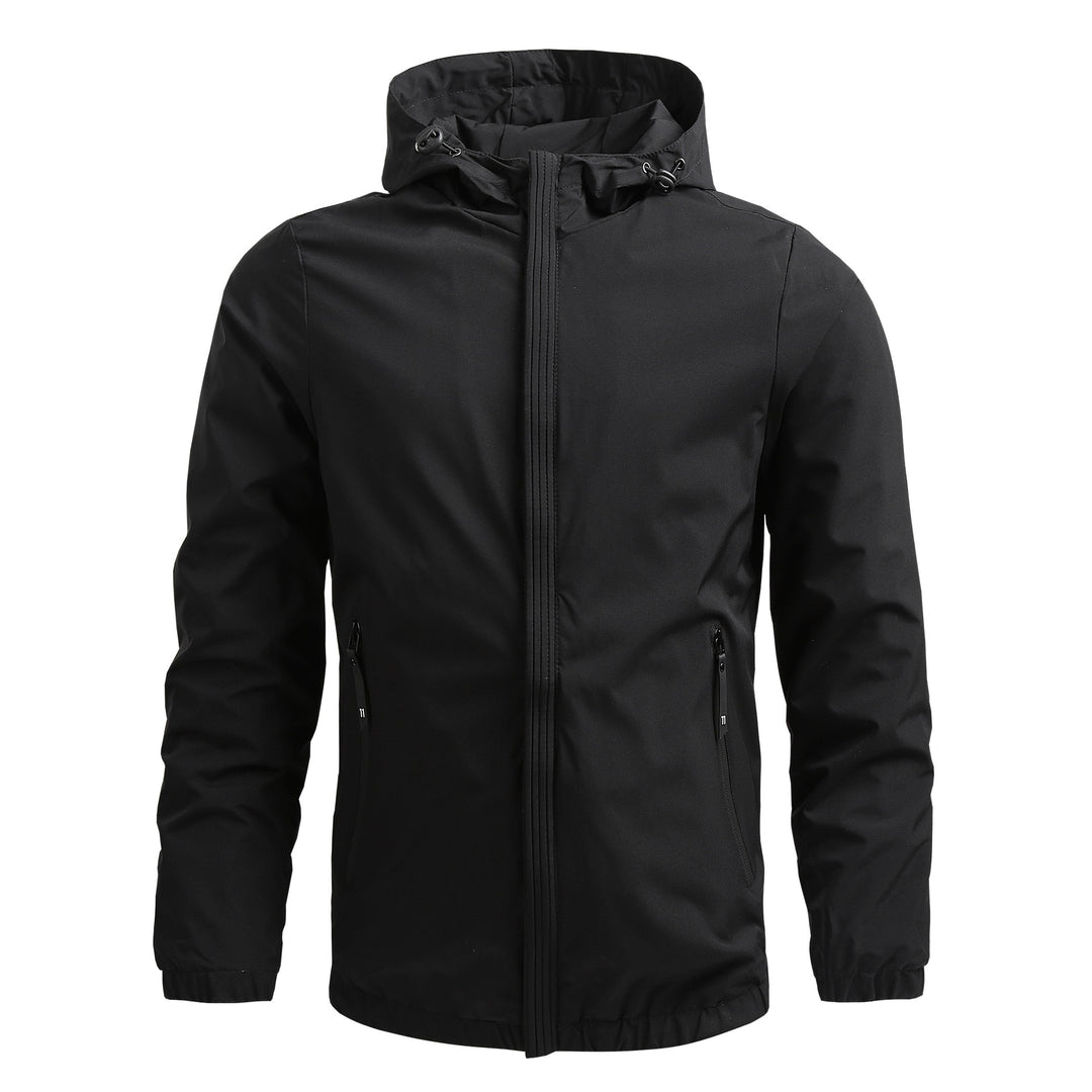 Herren Atmungsaktive Outdoorjacke mit verstellbarem Kragen Drune