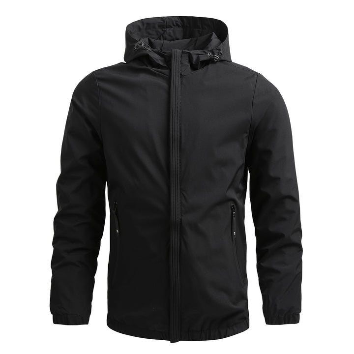 Herren Atmungsaktive Outdoorjacke mit verstellbarem Kragen Drune