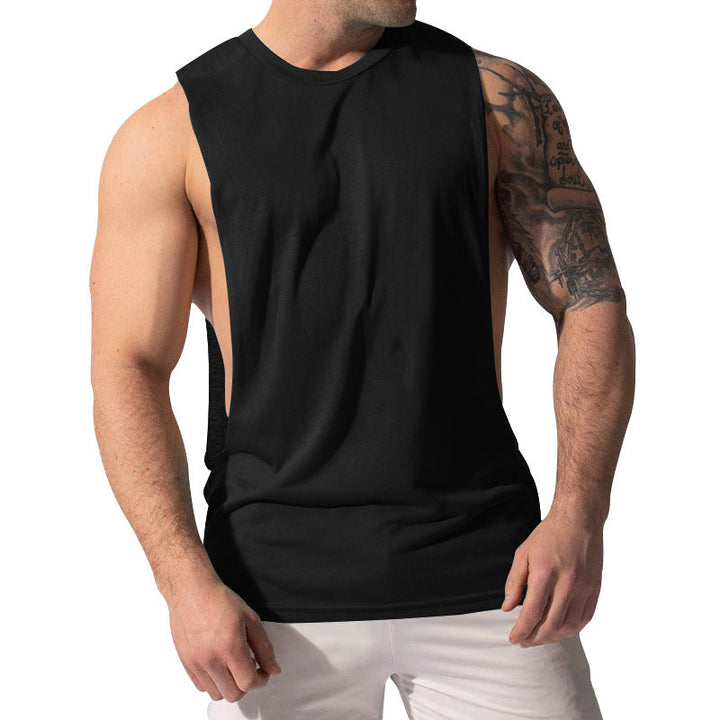 Herren nan Muskelshirt mit extra tiefen Armöffnungen und atmungsaktivem Baumwollmix Drune