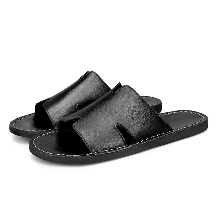 Herren Elegante und bequeme Leder-Sandalen mit verstellbarem Riemensystem Drune