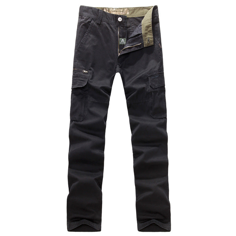 Herren robuste Cargo‑Hose aus Baumwoll‑Canvas mit Mehrfach‑Taschen und Knieverstärkung Drune