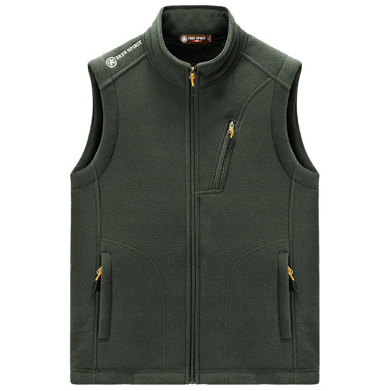 Herren Fleece-Thermoweste mit Organizer-Brusttasche und windhemmender Struktur Drune
