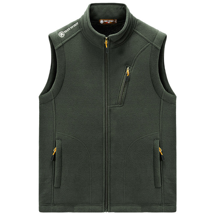 Herren Fleece-Thermoweste mit Organizer-Brusttasche und windhemmender Struktur Drune