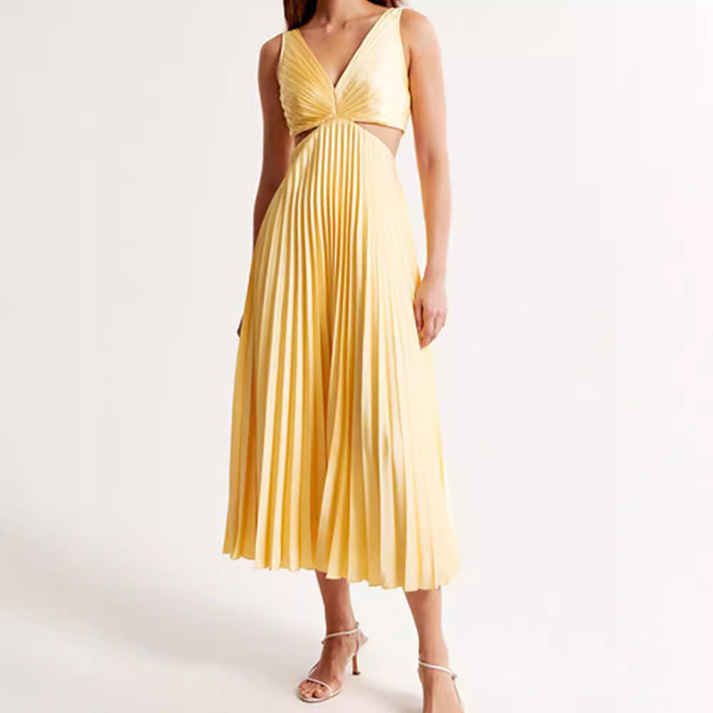 Damen Elegant gefaltetes Abendkleid Drune