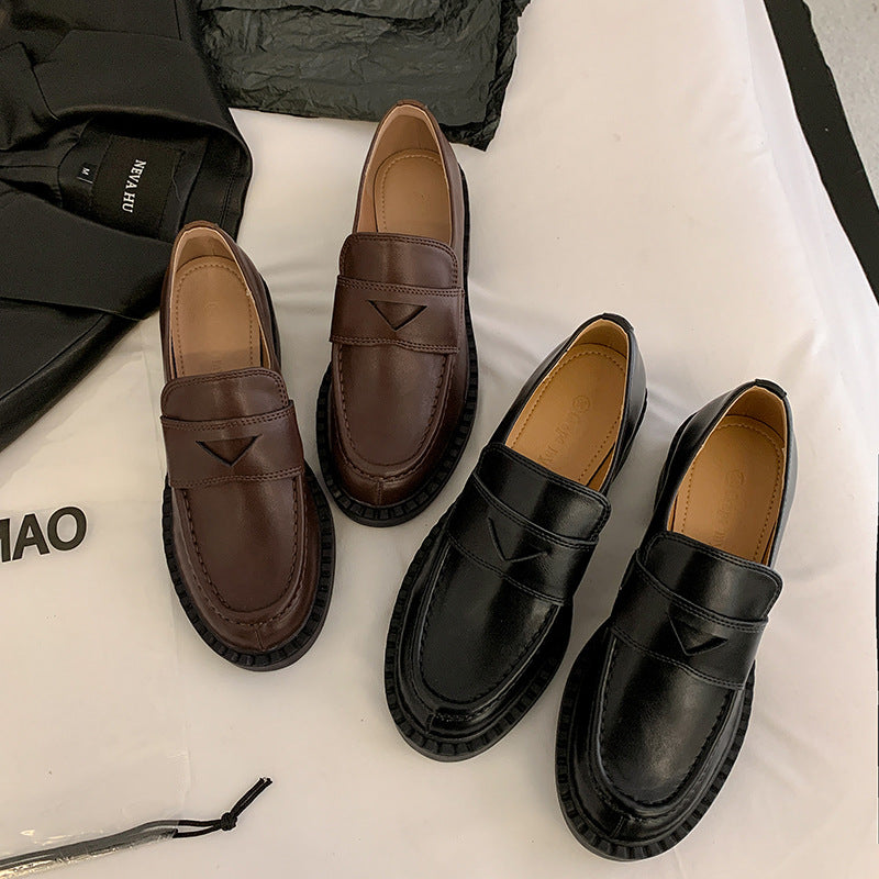 Damen Zeitlose Penny‑Loafer mit profiliertem Gummirand und Mokassin‑Naht Drune
